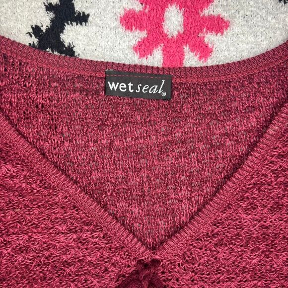 Wet Seal Burgundy Knit Sweater - Picture 3 of 3